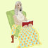 Afghan hound reading a book with a blanket.