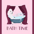 Poodle Poster Taking a Bath