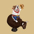 Brown Bulldog riding a mechanical bull - Brown Bulldog Art