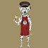 Champagne Dalmatian Art - raising money for the local animal shelter.