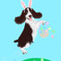Springer Spaniel on an Easter Egg Hunt
