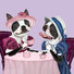Boston Terrier Tea Party Print
