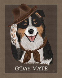 Australian Shepherd tipping his hat - G`day mate!