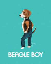 Beagle wearing Beagle Boy Jeans.