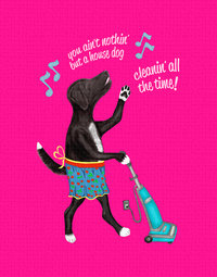 Black Lab Vacuuming the House - Cleaning all the Time!