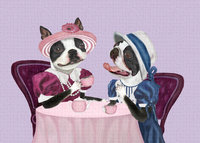 Boston Terrier Tea Party Print