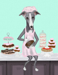 Mint Green "Whippet" - making cupcakes