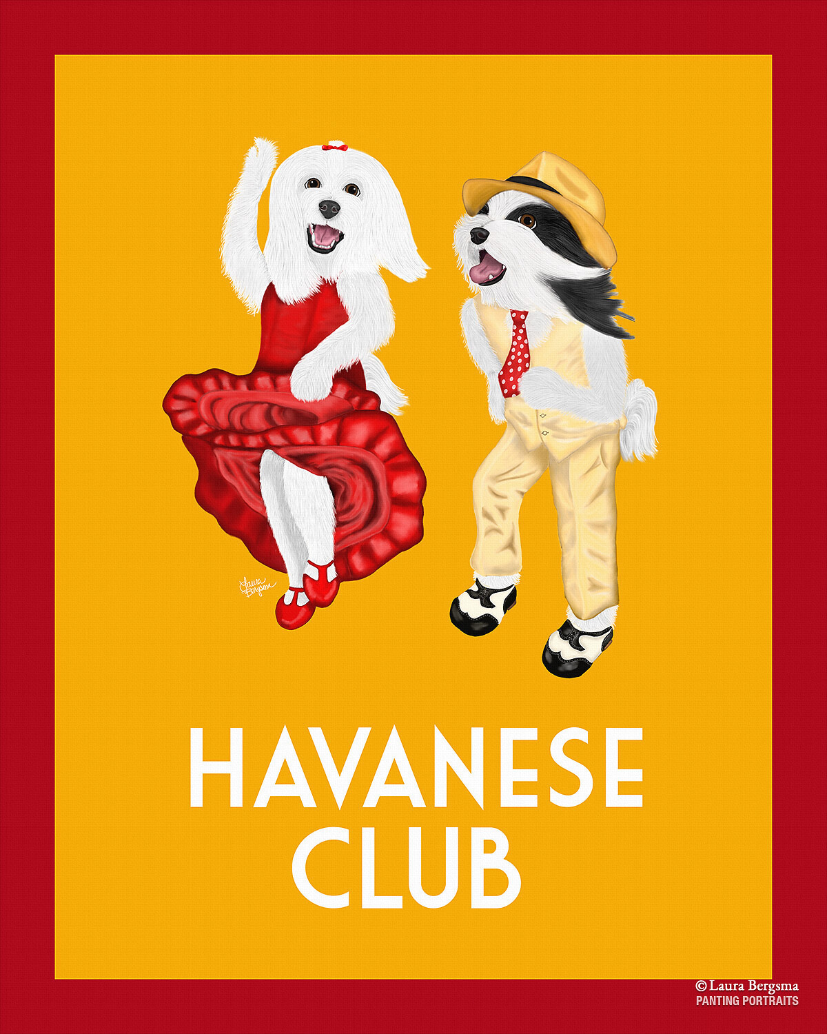havanese club quot havanese club quot whimsical panting portraits havanese club quot havanese club quot whimsical panting portraits