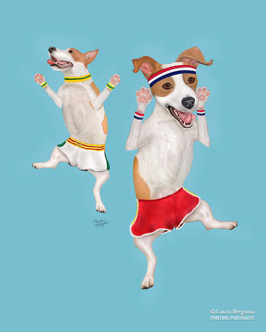 Blue "Jumping Jacks" - Jack Russell Terrier Exercise